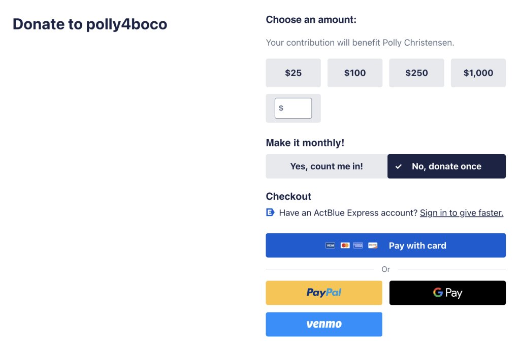 Donate to Polly4BoCO